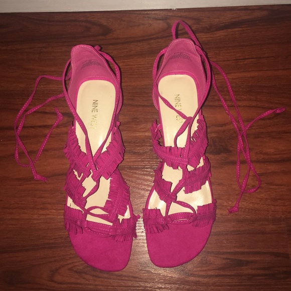 nine west pink sandals